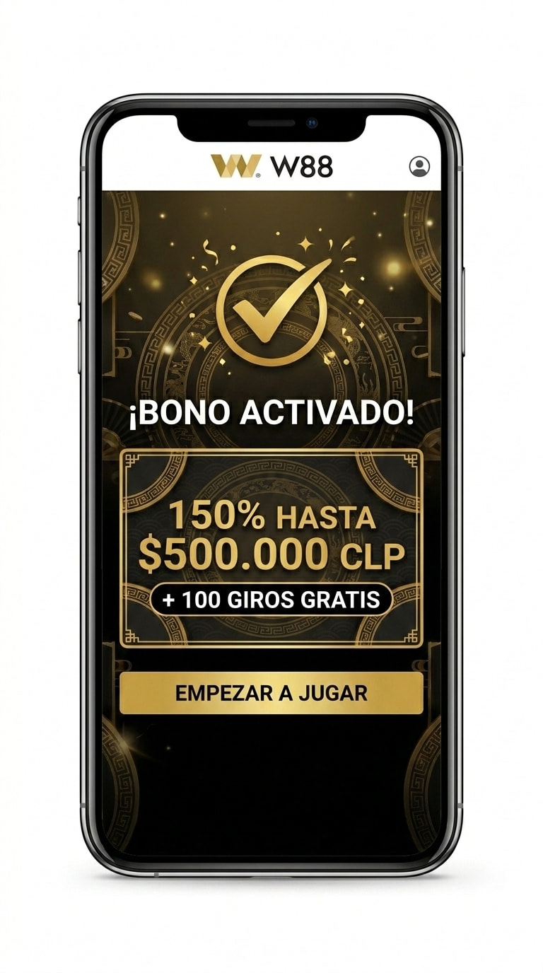 Confirmación de activación del bono de bienvenida 150% de W88