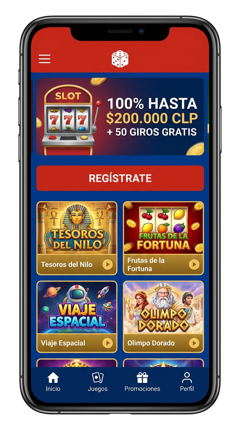 Lobby del casino online visto desde el celular al abrir la app