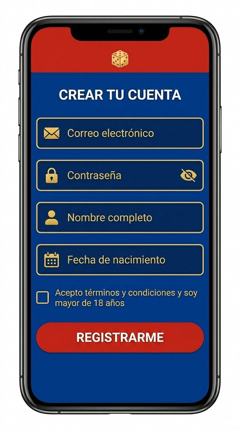 Proceso de creación de cuenta en un casino online desde el celular