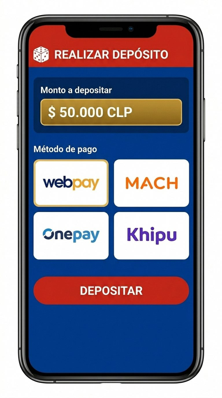 Pantalla de depósito en un casino online con MACH, WebPay y cripto