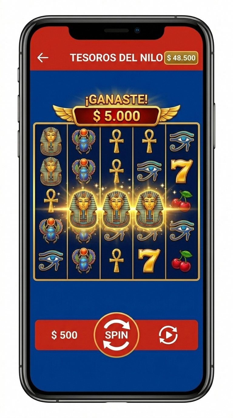 Slot Tesoros del Nilo en marcha mostrando una ronda ganadora